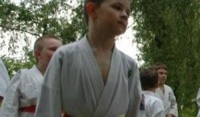 Najmłodsi karatecy podczas Dni Dąbrowy