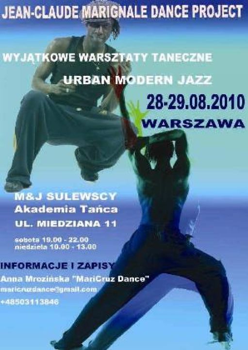 Warsztaty Urban Modern Jazz po raz pierwszy w Polsce!