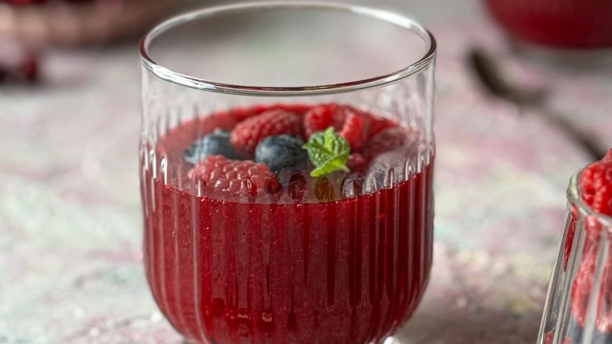 Dieta Domowy kisiel żurawinowy z malinami